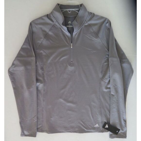 adidas ADVW0020 Women's Sz XL Gray 230G Fleece 1/4 Zip Fleece L/S Pullover - Picture 4 of 8